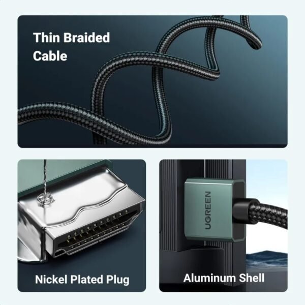 UGREEN 15966 HDMI 2.1 Cable 3M 8K 60Hz eARC 48Gbps Ultra High Speed HDR