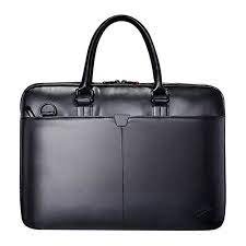 Lenovo T300 – Black Leather Laptop Bag – 15.6 Inch