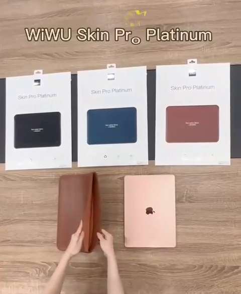 WIWU SKIN PRO PLATINUM WITH MICROFIBER LEATHER SLEEVE FOR MACBOOK
