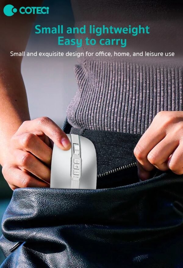 Coteci 84009-TS Dual Mode Bluetooth+Wireless Mouse Silent Ultra Thin