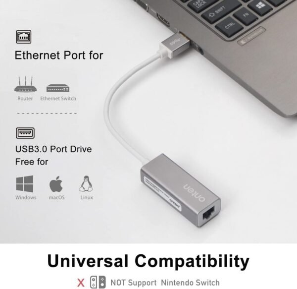ONTEN OTN-U5225 USB 3.0 to Gigabit Ethernet Adapter