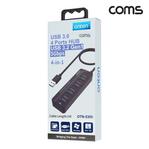 Onten OTN-5305 4-Port USB3.0 4-in-1 HUB Docking Station