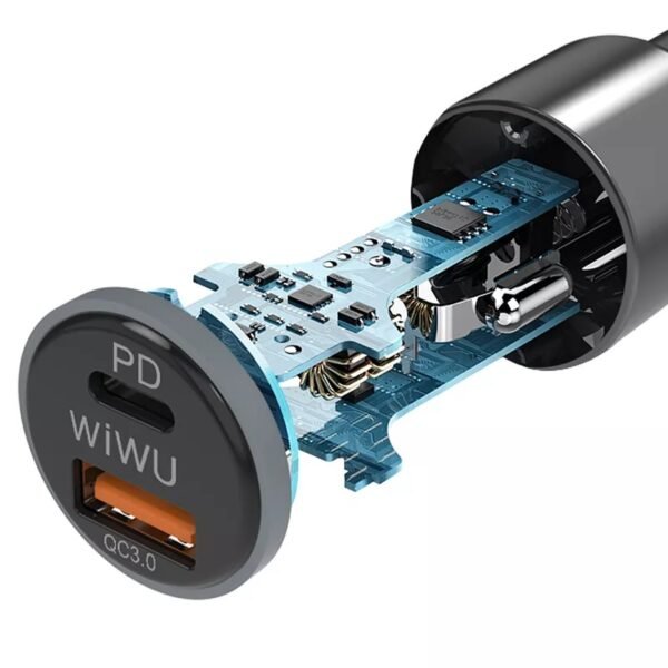 Wiwu PC200 Car Charger Type-C PD QC 3.0