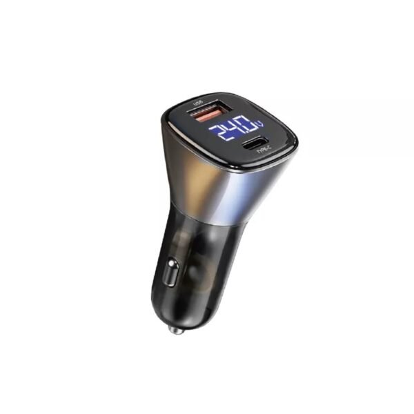Wiwu PC500 72W PD QC3.0 Ultra Fast Charging Supported Digital Display Car Charger Head