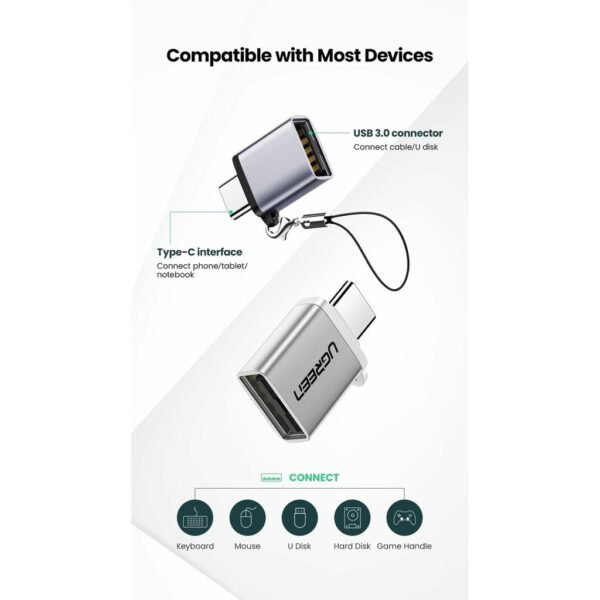 UGREEN 50283 USB C to USB 3.0 Adapter, Type C Male to USB Female OTG Adapter