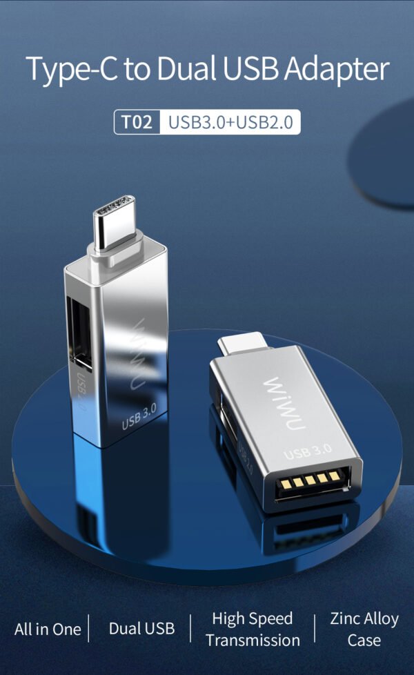 WiWU T02 USB Type-C HUB With 2 USB