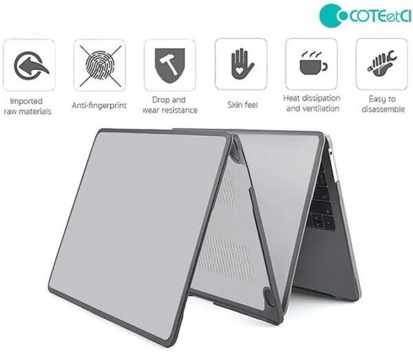 Coteci Tpu Frame+ PC Frosted Shell For Macbook 13.3 Air M1 2020 (A2337,A2179)