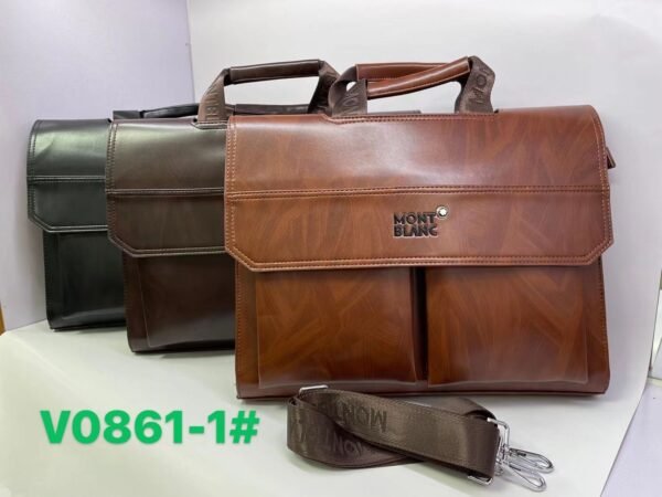 MontBlanc PU Leather Business Handbag 13/14 Inches 0861-1V