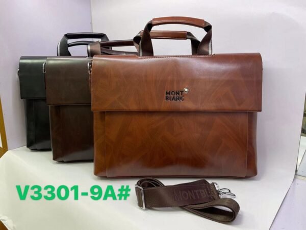 MontBlanc PU Leather Business Handbag 14/15 Inches 3301-9V