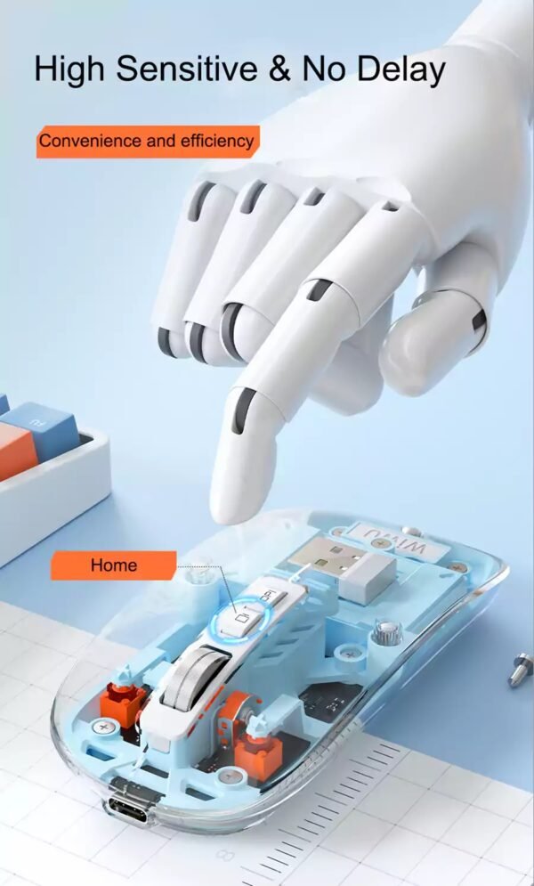 Wiwu WM105 Crystal RGB LED Backlit Transparent Design Mouse