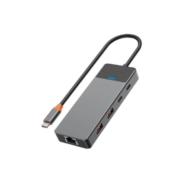 WIWU LINKER A923RPT 9in1 USB-C Adapter to USB 3.1×2+USB 2.0×2+PD 100W+USB-C 3.1+2 Card Reader Slots+LAN 1000Giga