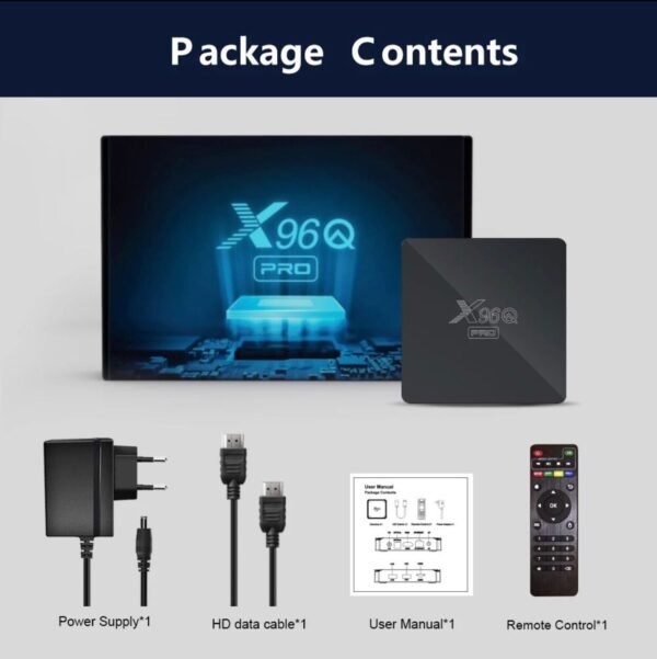 X96q Pro Smart Tv Box 4GB RAM 64GB ROM Allwinner H313 Quad Core Support 4K