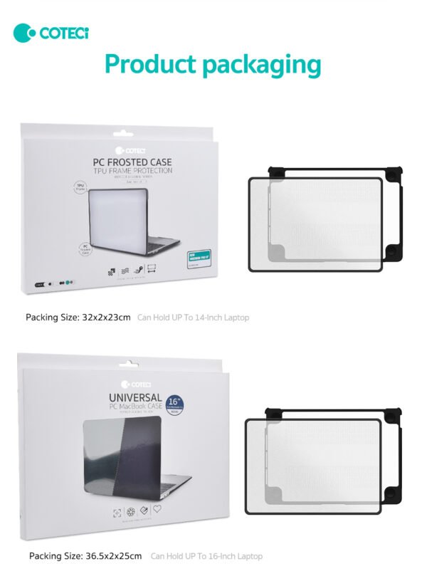 Coteci Tpu Frame+ PC Frosted Shell For Macbook 13.3 Air M1 2020 (A2337,A2179)