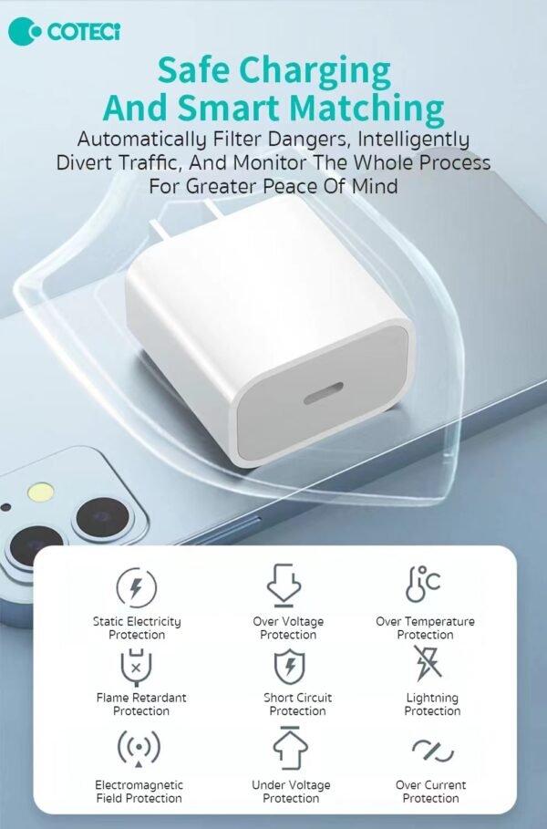 Coteci Pd Power Fast Charging 20W with Cable