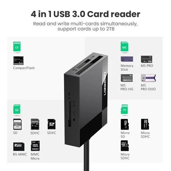 Ugreen 30333 USB 3.0 All-in-One Card Reader