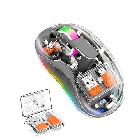 Vtech M333 Wireless Bluetooth Tri-Mode Mouse Type-C Rechargeable LED USB Computer Mouse Dual Adapter Mice For Mac Laptop PC