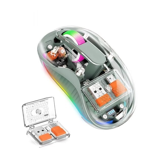 Vtech M333 Wireless Bluetooth Tri-Mode Mouse Type-C Rechargeable LED USB Computer Mouse Dual Adapter Mice For Mac Laptop PC