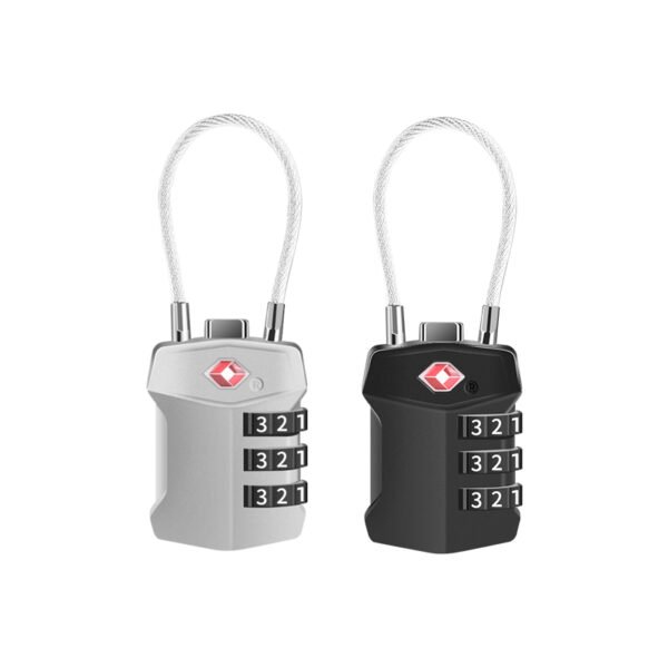 COTECi Zinc Alloy TSA Customs Combination Lock Steel-wire version