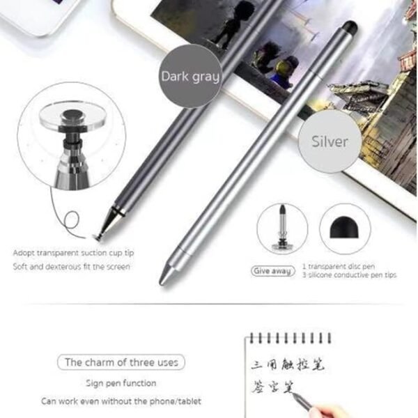 Coteci 3in1 Capacitive Stylus Pen Compatible with All Touch Screens