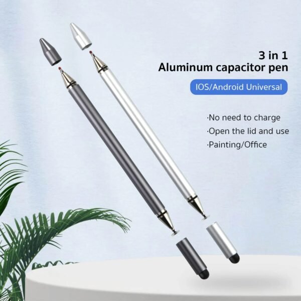 Coteci 3in1 Capacitive Stylus Pen Compatible with All Touch Screens