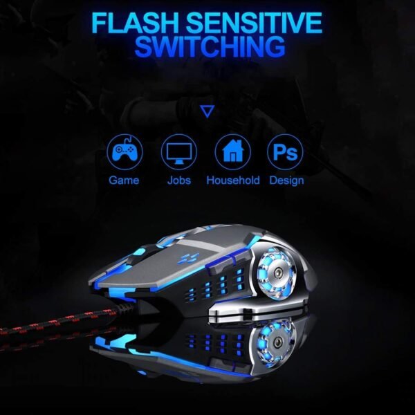 Microkingdom G501 Gaming Mouse Wired USB 2.0 RGB Mouse with 3200 DPI