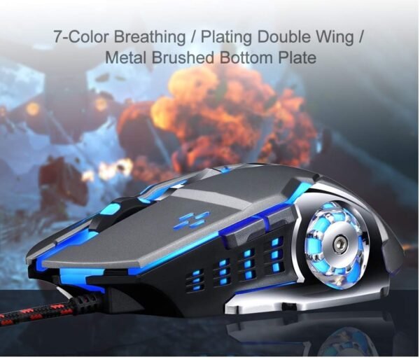 Microkingdom G501 Gaming Mouse Wired USB 2.0 RGB Mouse with 3200 DPI