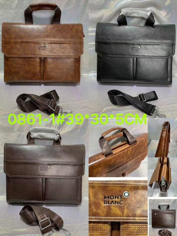 MontBlanc PU Leather Business Handbag 13/14 Inches 0861-1