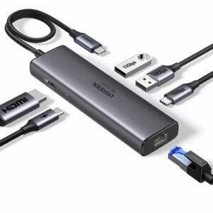 Ugreen 45000 (6in1) USB C To 2*USB3.0, 1*Usb C, 1*HDMI 60Hz, 1*Giga Lan, 1*PD