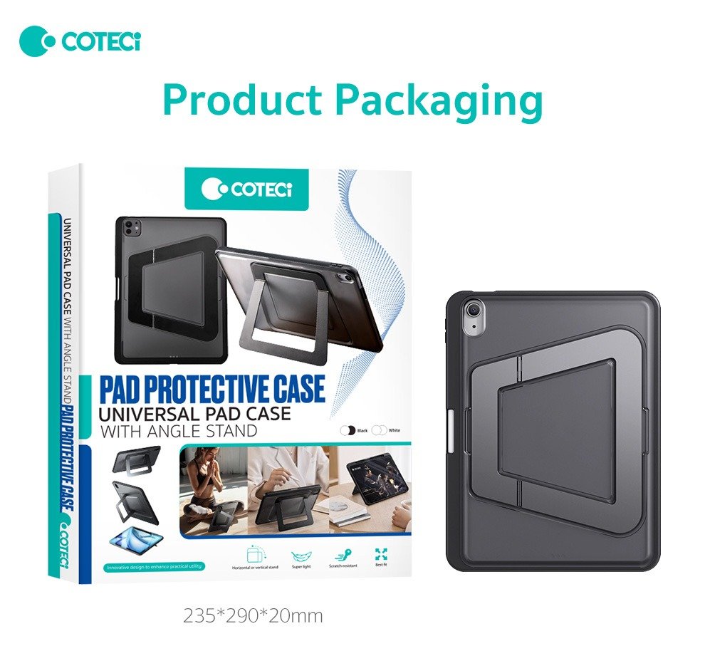 Coteci Protective Ipad Case with Angle Stand Black