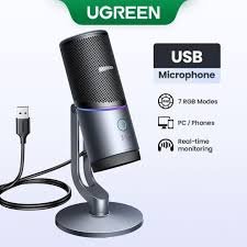 UGREEN 35629 USB RGB Desktop Microphone With Noise Reduction