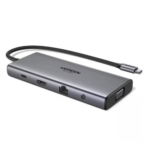 Ugreen 45520 (11in1) USB C TO 2*USB,1*VGA, 1*HDMI,1*RJ45, 1*SD,1*TF,1*3.5mm,1* PD,2*Usb C