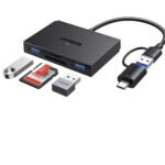 Ugreen 45167 USB-C 4 In 1 Card Reader With 2X USB3.0 + 1X SD/TF