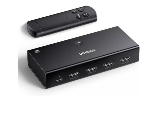 UGREEN 55857 HDMI Switch 3 In 1 Out With Remote 4K 60Hz