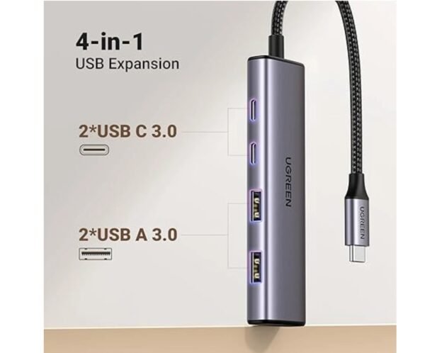 UGREEN 15395 USB C Hub 4 Ports, USB C Multiport Adapter
