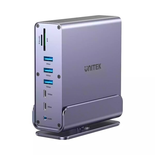 UNITEK UNIVERSAL 15-IN-1 DOCKING STATION DISPLAYLINK TRIPLE DISPLAY 4K@60HZ  360° ROTATION D1135AGY0