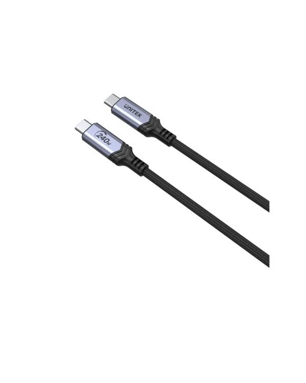 UNITEK USB-C TO USB-C PD 3.1 Charging Cable 240W Braided C14110GY  2M