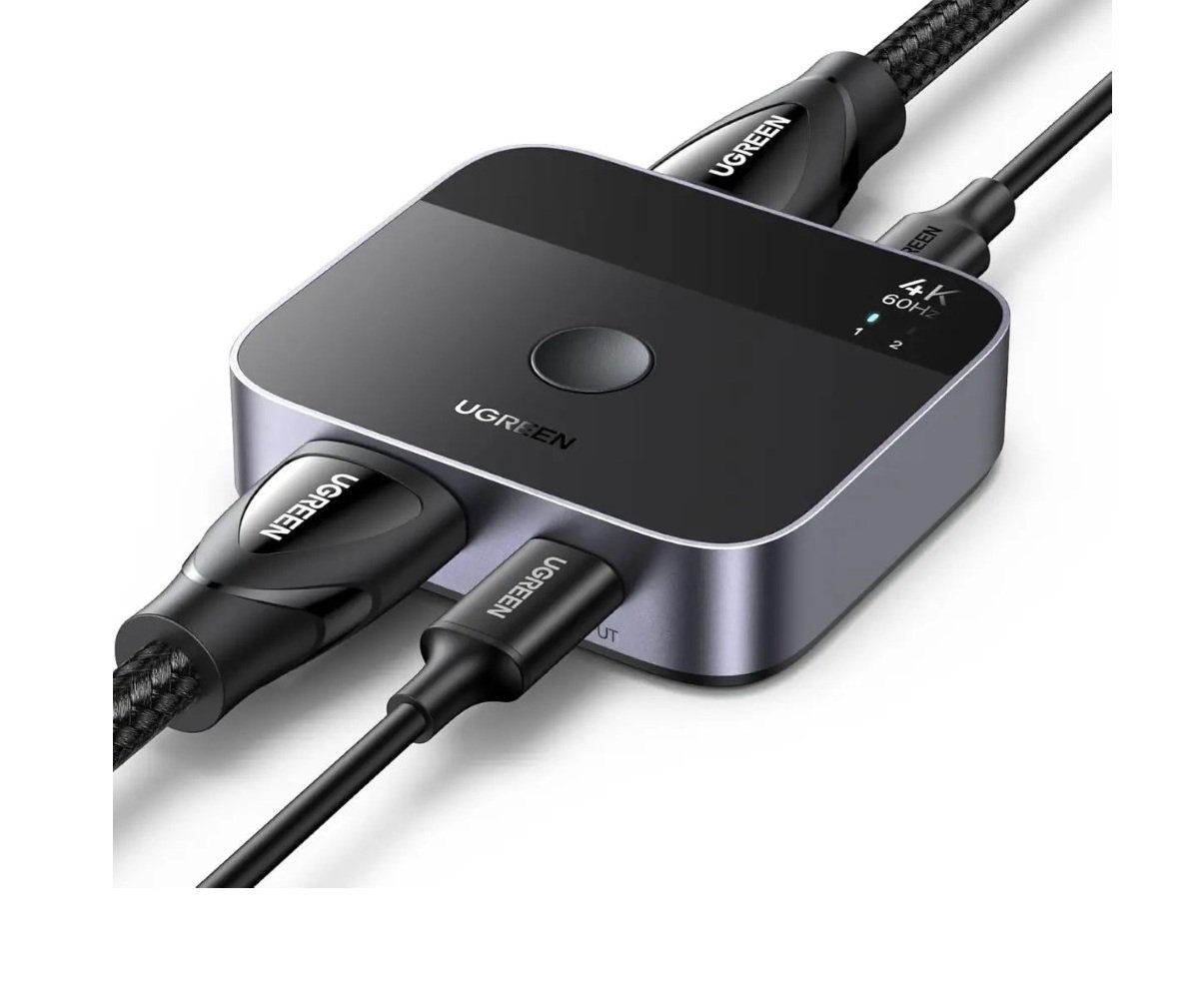 UGREEN 55452 USB C HDMI Switch 2 in 1 Out 4K@60Hz Aluminum Switcher for Laptops MacBook