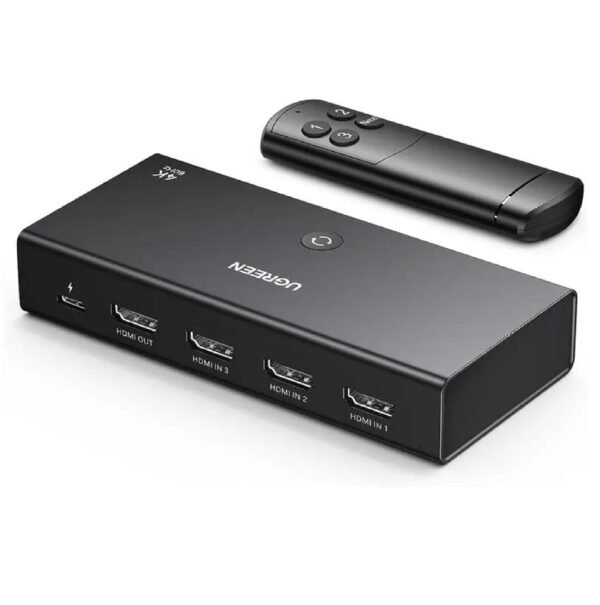 UGREEN 55857 HDMI Switch 3 In 1 Out With Remote 4K 60Hz