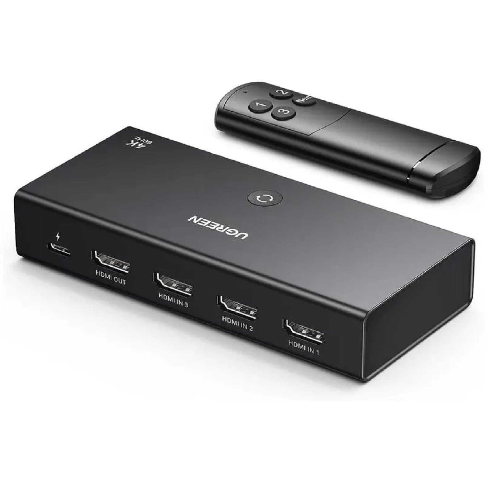UGREEN 55857 HDMI Switch 3 In 1 Out With Remote 4K 60Hz