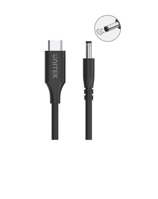 Unitek USB C to DC Charging 65W  Cable DC Jack 4.5 x 3.0 mm for Dell Laptops C14117BK  1.8M