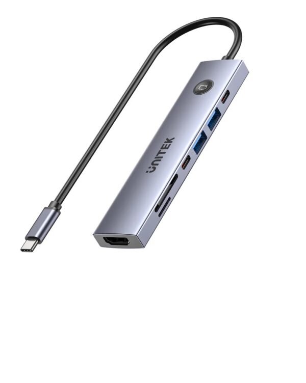 UNITEK Usb-C Hub S7 PRO 7-IN-1 With Screen ON/OFF BUTTON H1124AGY01