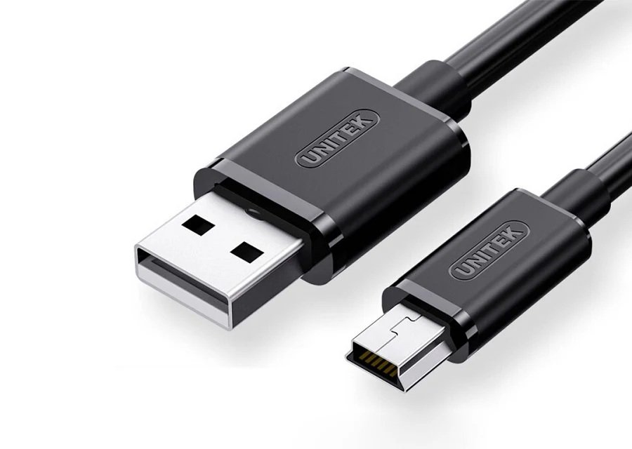 UNITEK USB 2.0 Male To Mini 5 Pin Data Cable Y-C432EBK 1.5m