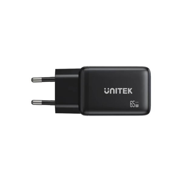 UNITEK Zeno GaN Wall Charger 65W 3Port P1130ABK01-EU
