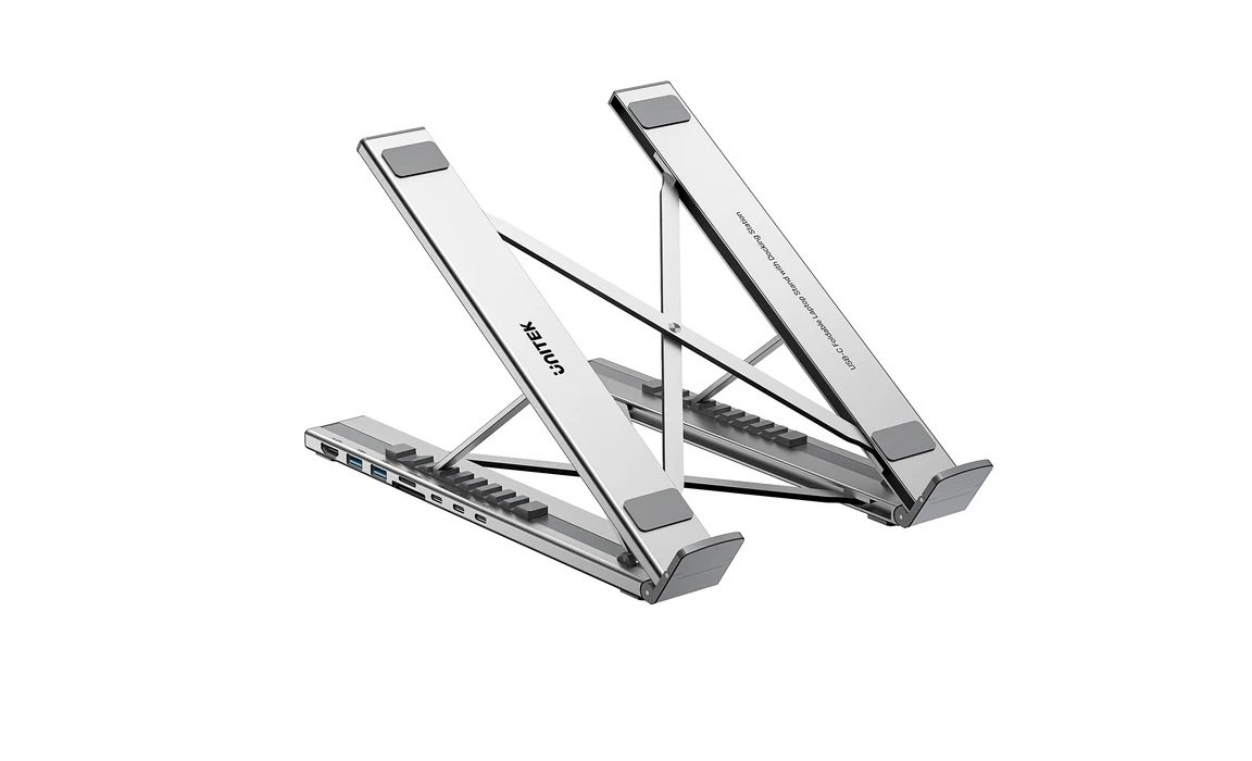 UNITEK  FOLDABLE LAPTOP STAND WITH 7-IN-1 DOCKING STATON D1137AGY01