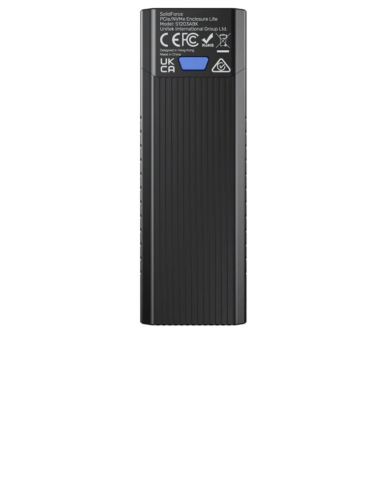 UNITEK SolidForce PCIe/NVMe M.2 SSD Enclosure Lite S1203ABK