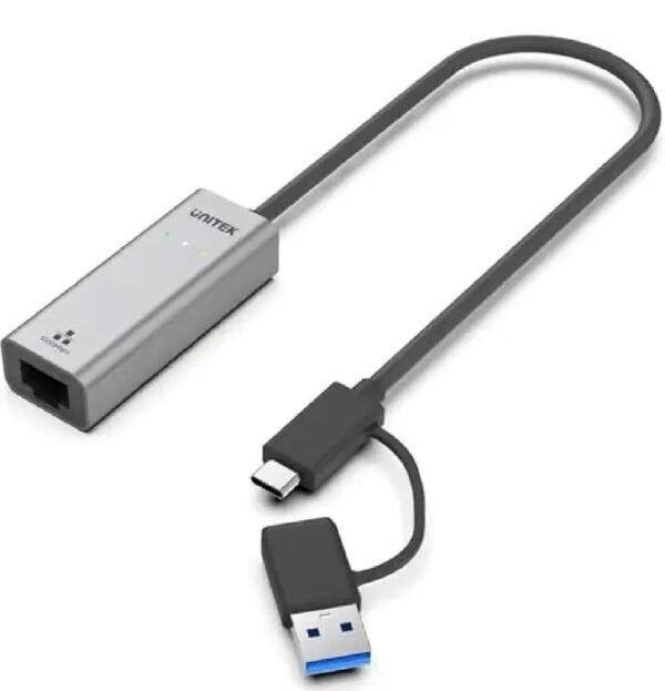 UNITEK USB-C / USB-A to Gigabit Ethernet Adapter (Y-3465A)