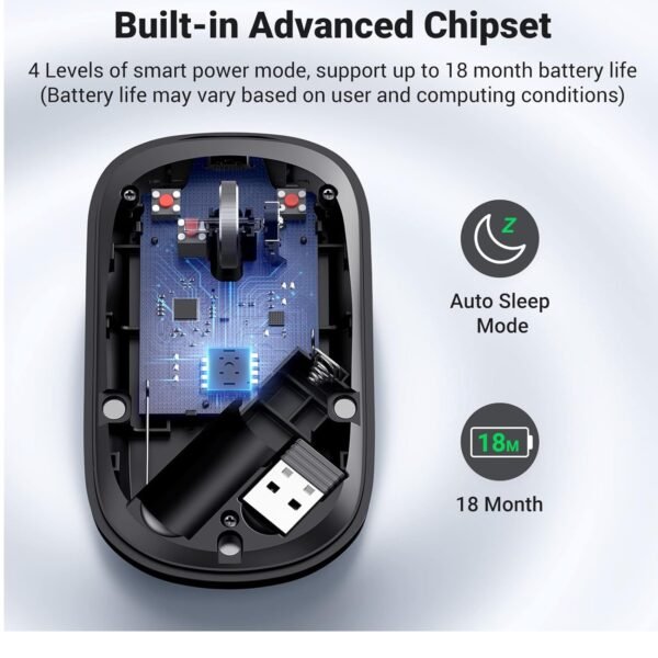 UGREEN 90372 Portable Wireless Mouse (Black)