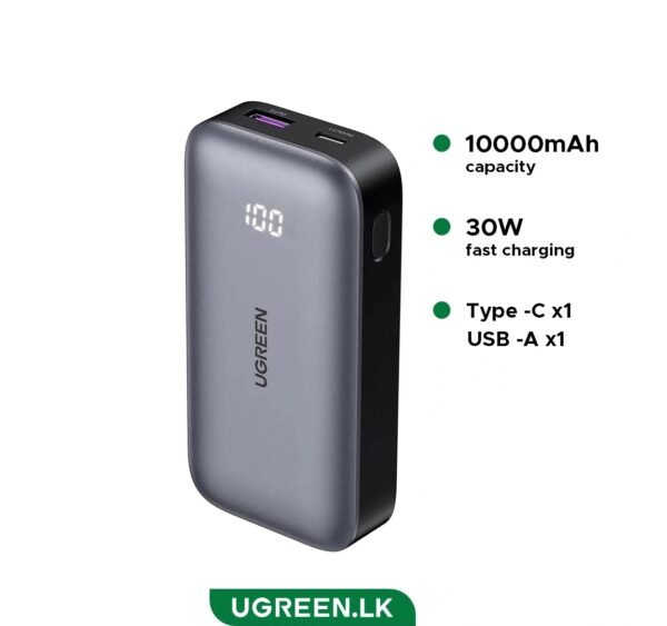 UGreen 25185 Nexode 10000mAh 30W Two Way Fast Charging Power Bank