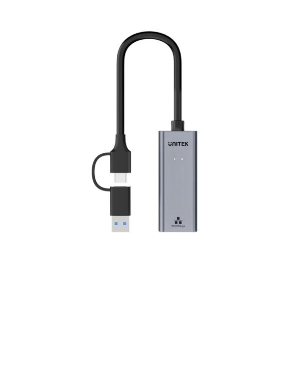 UNITEK USB-C / USB-A to Gigabit Ethernet Adapter Y-3465A