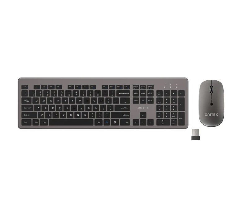 UNITEK Wireless Keyboard and Mouse Combo 2.4GHz T054AGY01-US